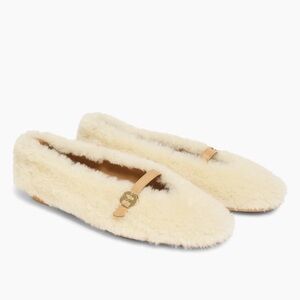Ferragamo Noella Shearling & Leather Flat